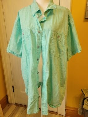 Joe Marlin Light Mint Green Button-Up Shirt